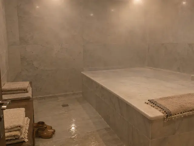 Hamamda mermer göbek taşı — Osmaniye, Masaj Salonun