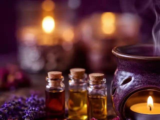 Buhurdanlık ve aromaterapi yağı şişeleri — Osmaniye, Masaj Salonun
